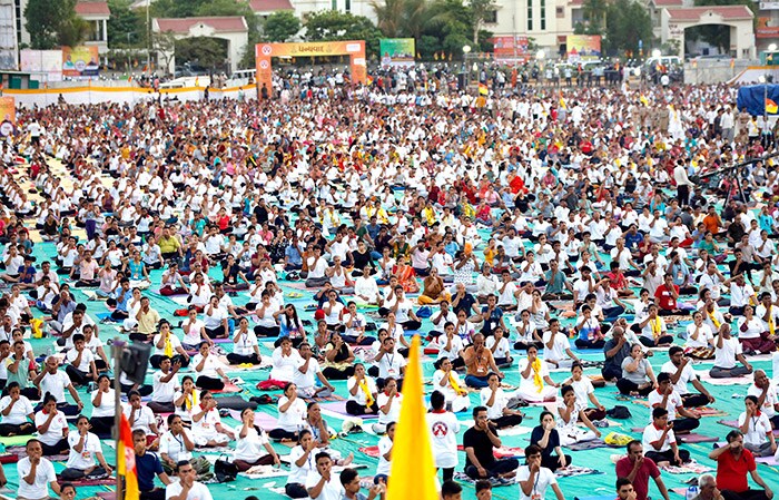 International Yoga Day 2022: देखें, अंतरराष्ट्रीय योग दिवस की रिहर्सल की तस्‍वीरें