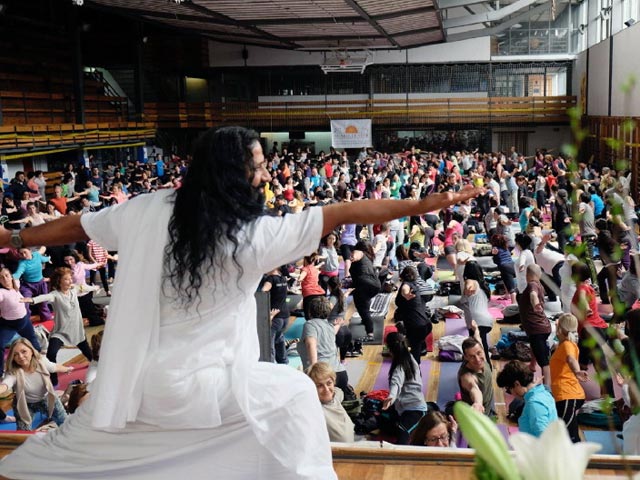 Practising For Yoga Day in Sweden