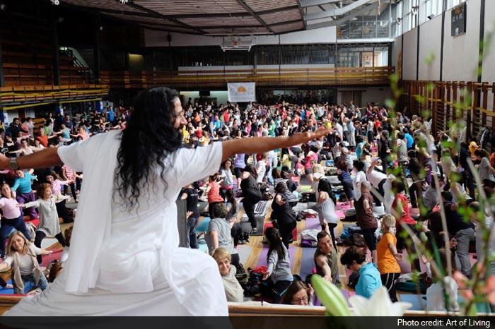 Practising For Yoga Day in Sweden