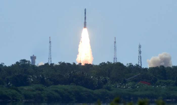 The 320-tonne PSLV C-34 carried 17 foreign small satellites but the main passenger was a 727-kg Indian earth observation satellite called Cartosat. (AFP Photo)