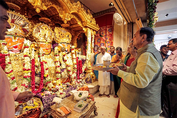 Home Minister Amit Shah Participates In \'Mangala Aarti\' In Gujarat Jagannath Rath Yatra