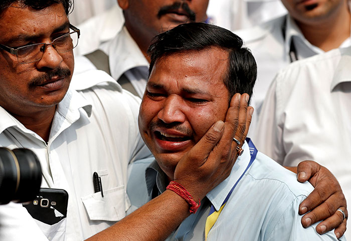 Tears, Anger As Employees Launch Protest To "Save Jet Airways"