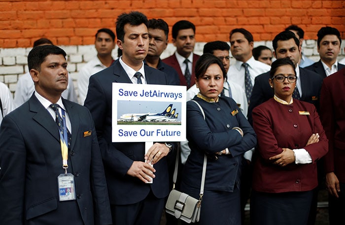 Tears, Anger As Employees Launch Protest To \'Save Jet Airways\'