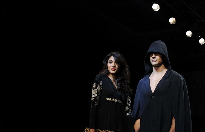 Models showcase creations by Indian fashion house Lecoanet Hemant on the third day of Lakme Fashion Week (LFW) Spring/Summer 2010 in Mumbai on September 20, 2009. (Pics: AFP)