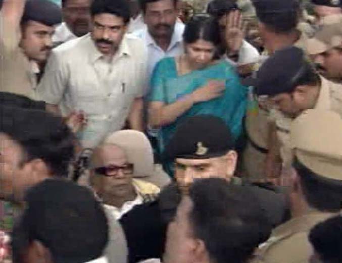 Kanimozhi arrives in Chennai