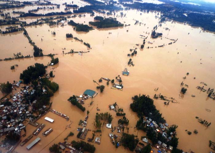 Aerial View of Srinagar Submerged Under Massive Floods