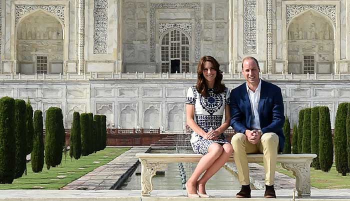 Willam and Kate, British Royalty At The Taj Mahal In Agra