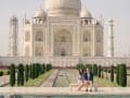 Photo : ताज महल की खूबसूरती के कायल हुए केट-विलियम, 'डायना बेंच' पर दिया पोज