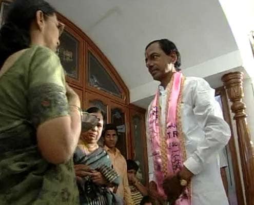 When he began his hunger fast, K Chandrasekhar Rao said he wanted to follow in the footsteps of Gandhi and use non-violent protest to win statehood for Telangana. But that aspiration was completely defeated after violent protests erupted all over Andhra Pradesh. (NDTV Photo)