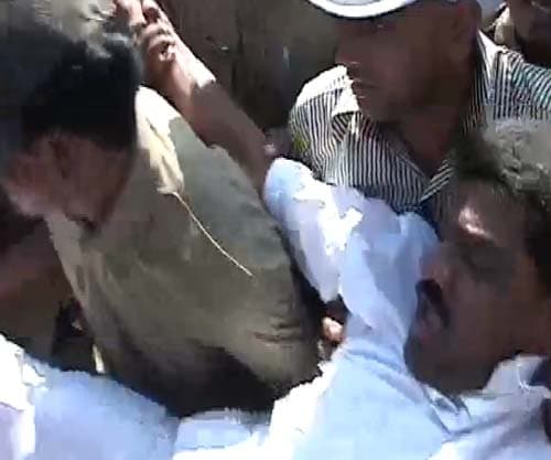 Among those attacked were 61 MLAs from Telangana who've resigned to protest against the Centre's go-slow policy, but students were upset that TDP leader Chandrababu Naidu has not publicly expressed his support for a new Telangana state.(NDTV Photo)