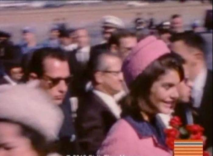 The film shows the President and First Lady Jacqueline Kennedy arriving on Air Force One at Love Field airport in Dallas, Texas on that fateful day on November 22, 1963.<br/><br/>It was shot on 8mm film by William Ward Warren, then a 15-year-old student, who, like all other students in Dallas, was given the day off for the presidential visit and decided to take his camera to Love Field. <br/><br/>At the time of President Kennedy's arrival, local television stations were broadcasting live coverage primarily using only black and white footage. That means the majority of the colour images of President Kennedy in Dallas were made by amateurs filming their personal views of the First Family.(AP Image)