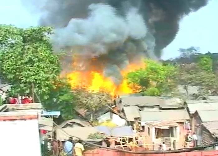 A raging fire that broke out on Tuesday at the Ultadanga slum near the railway line in north Kolkata left 500 homes completely charred and about 2000 people affected.