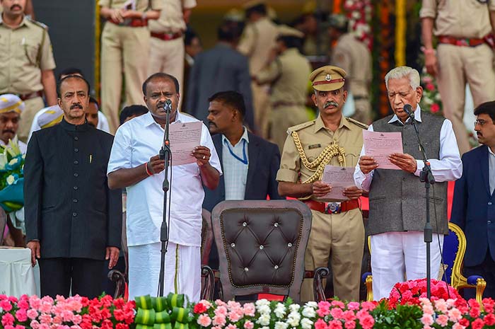 JDS leader HD Kumaraswamy Takes Oath As The Chief Minister Of Karanataka