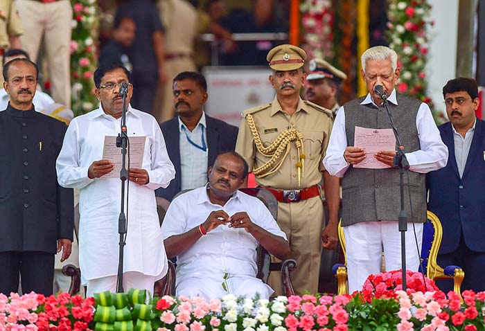 Congress' G Parameshwara took oath as the deputy chief minister of Karnataka