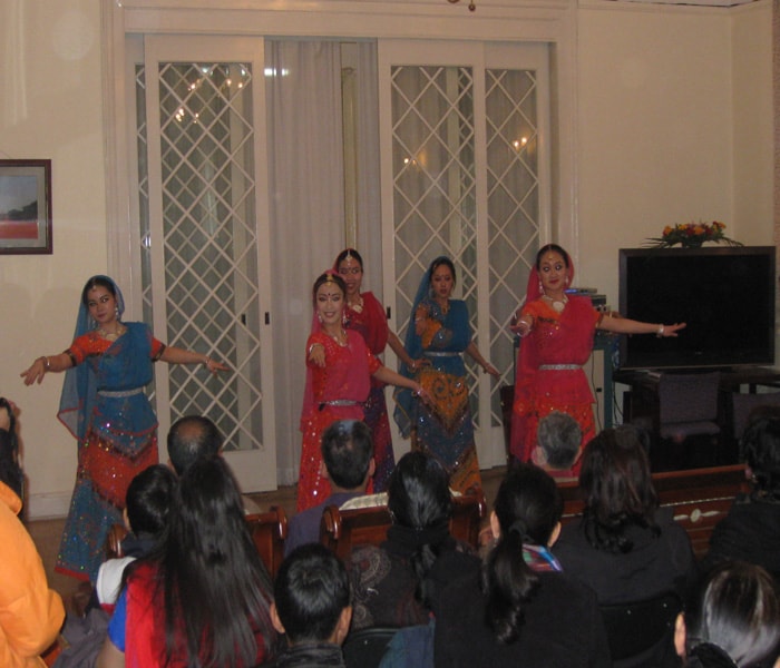 The lady wives as well as the children performed various cultural activities on the festival of Holi .