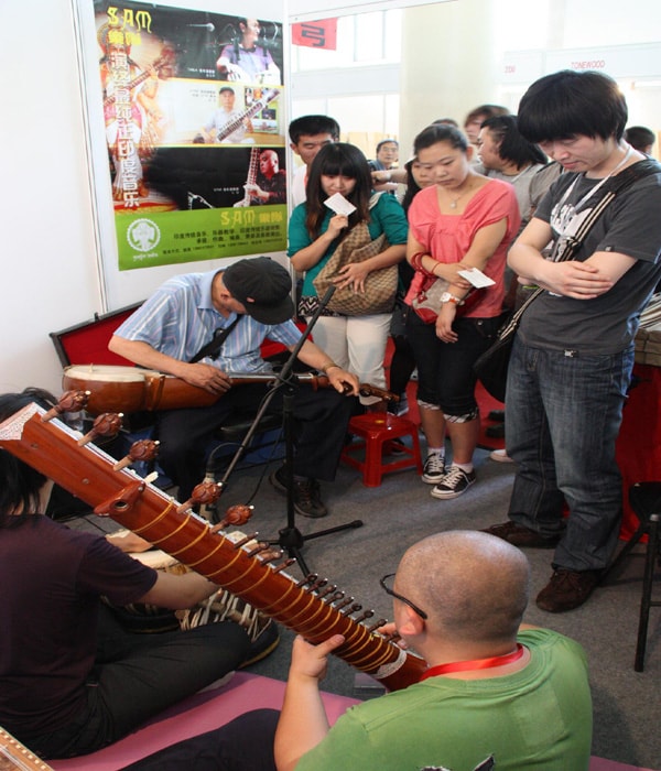 The introduction as well as performance of the Indian musical instruments was conducted by the Chinese artists and was received very well there.