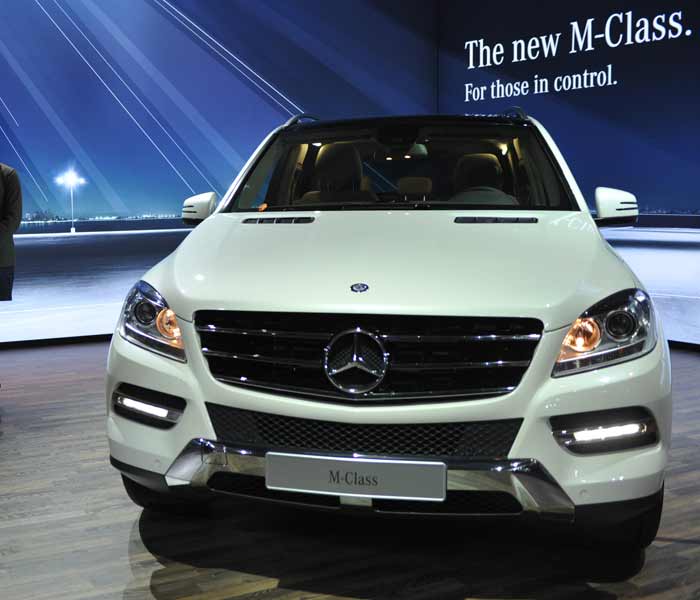Mercedes-Benz M-Class car during the Auto Expo 2012.