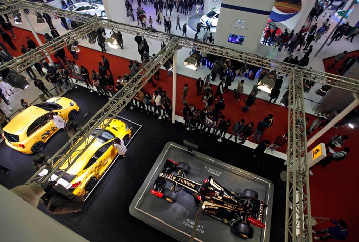 A glimpse of Renault pavilion in Auto Expo 2012.