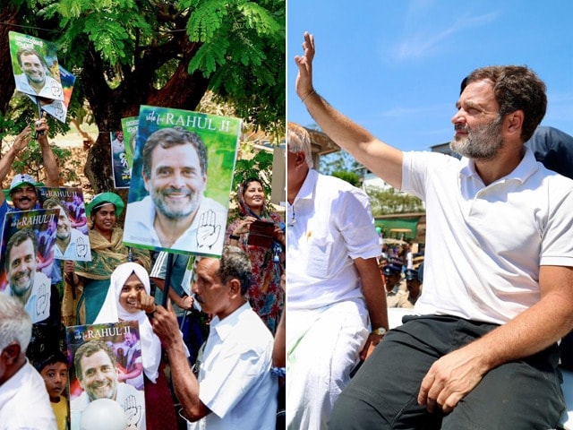 Photo : Lok Sabha Election 2024: केरल के वायनाड में राहुल गांधी का रोड शो, नजर आई भारी भीड़