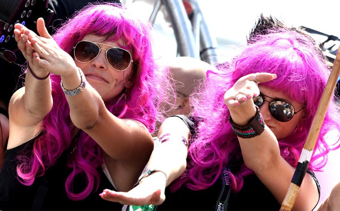 This is how the participants of the Love Parade 2010 dance had decked up and come for the event. (AFP Photo).