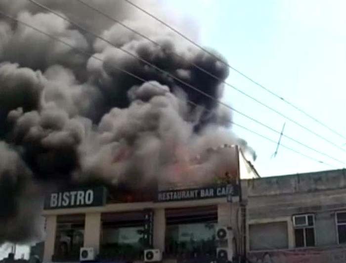 First pics: Fire in Ludhiana Restaurant