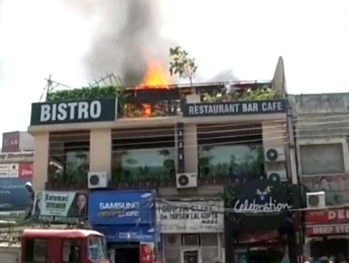 First pics: Fire in Ludhiana Restaurant