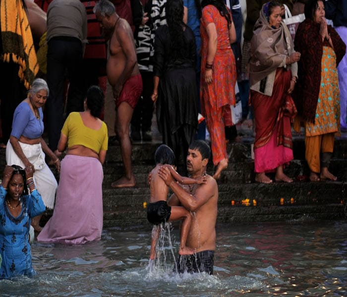 About five million people are expected to take a dip in the Ganges on the auspicious day of Makar Sankranti. <br/><br/>Devotees believe that a dip in the holy river will wash away their sins. It also symbolizes rebirth. (AFP Photo)