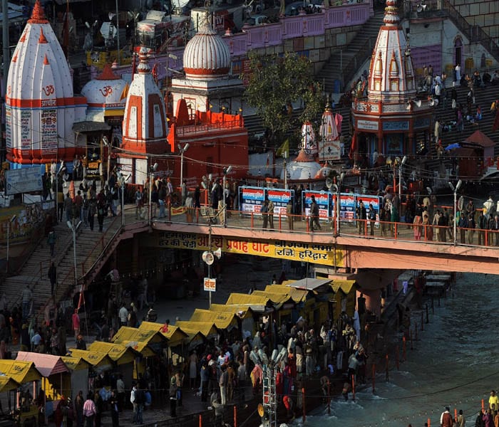 With five million people expected, rupees three hundred crore spent and 16 thousand security officials deployed, the infrastructure is being put to test at Haridwar in the Mahakumbh festival. (AFP Photo)