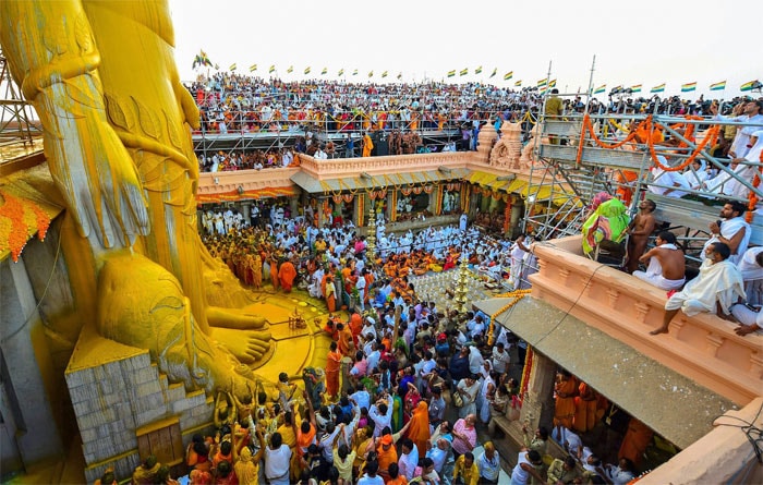 First Day Of The Mahamastakabhisheka In Shravanabelagola, Karnataka