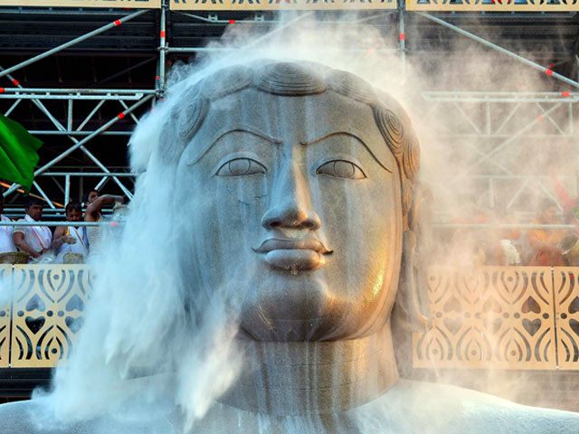 First Day Of The Mahamastakabhisheka In Shravanabelagola, Karnataka First Day Of The Mahamastakabhisheka In Shravanabelagola, Karnataka