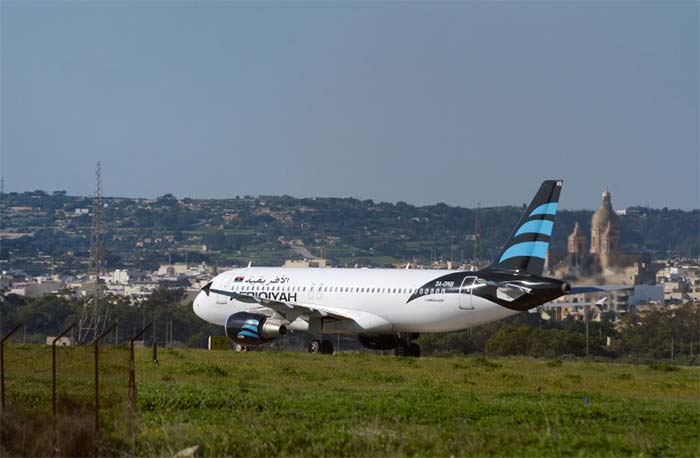 First Pics: Hijacked Libyan Plane Lands In Malta, 118 On Board
