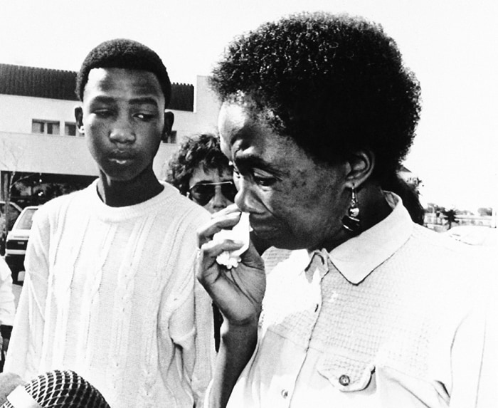 The Nelson Mandela Foundation rejected media reports that the former president's ex-wife Winnie Madikizela-Mandela was in the car, although there were also reports she was treated in hospital for shock. "She was not in the car," foundation spokesman Sello Hatang said.<br><br> Winnie seen here in a file photo.