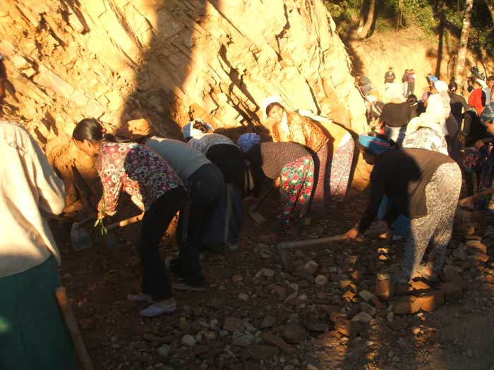 Road construction. (Photo courtesy: Kishalay Bhattacharjee)