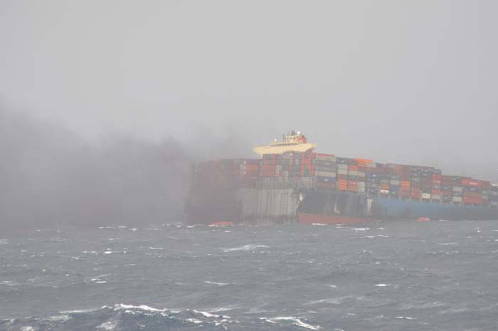 Merchant vessel splits into two off Mumbai coast