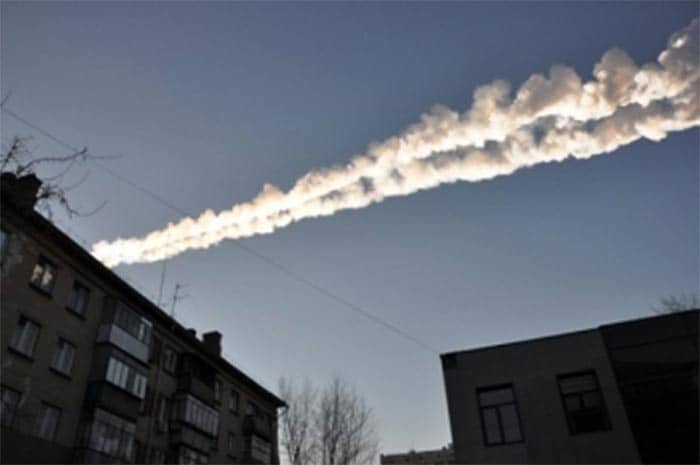 Meteor strike above central Russia