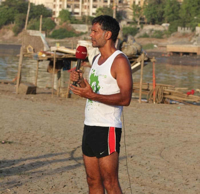 Milind Soman reports from the river bank of the Tapti river in Surat.