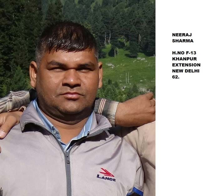 Neeraj Sharma (37, phone number 92508 92282) was on a bus (DL1PC C0078)along with 29 other family members. The bus went missing in Kedarnath.
Contact person: Kapil Gaur- 97171 79542;
Chetan- 9810999542 <br><br>For more information, go to <a href="http://www.ndtv.com/sos" class="fbld fn fl ">www.ndtv.com/sos</a>