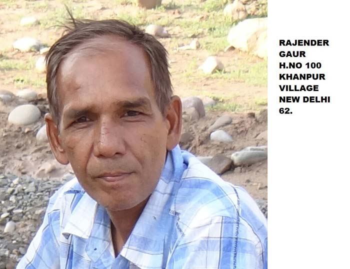 Rajender Sharma was on the bus (DL1PC C0078)along with 29 other family members. The bus went missing in Kedarnath.
Contact person: Kapil Gaur- 97171 79542;
Chetan- 9810999542 <br><br>For more information, go to <a href="http://www.ndtv.com/sos" class="fbld fn fl ">www.ndtv.com/sos</a>