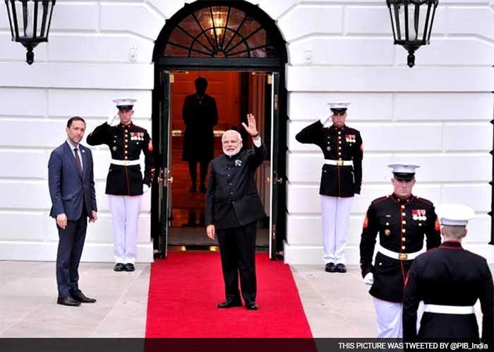 PM Narendra Modi reaches the White House.