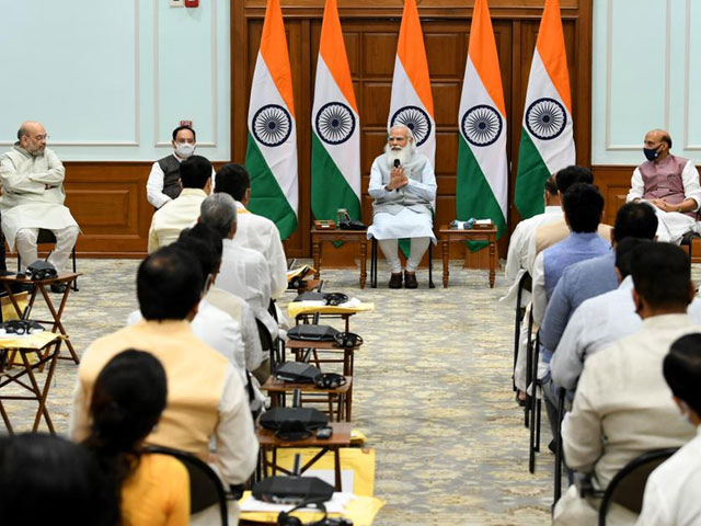Modi Cabinet reshuffle: नए नेताओं से पीएम की मुलाकात