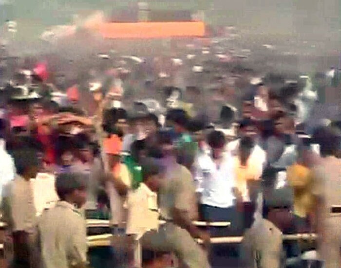 Chaos at Narendra Modi rally in Bihar's Gaya