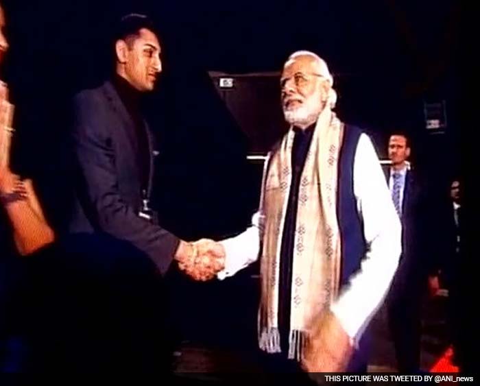 PM Modi arrives at Brussels Expo for the Community reception.