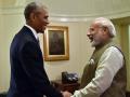 Photo : गर्मजोशी से मिले अमेरिकी राष्‍ट्रपति बराक ओबामा और पीएम नरेंद्र मोदी...