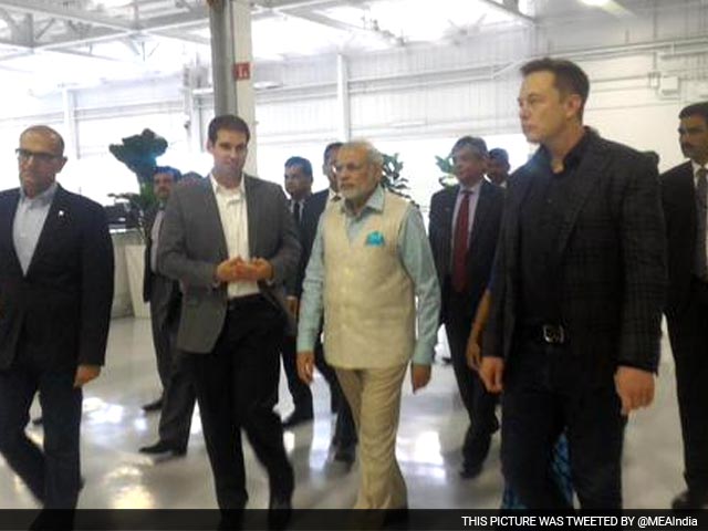 PM Modi Takes a Tour of Tesla Motors in San Jose PM Modi Takes a Tour of Tesla Motors in San Jose