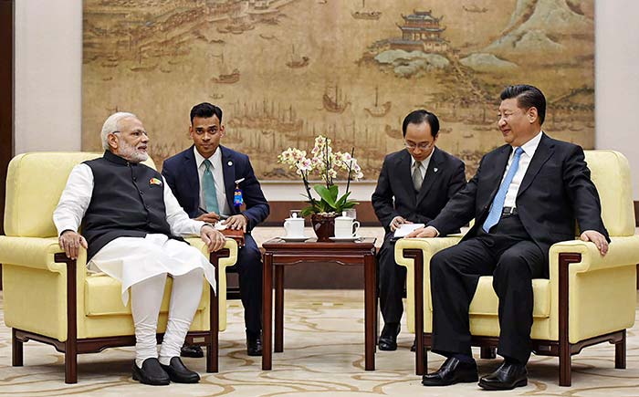 Only two interpreters were present at the informal meeting between PM Modi, Xi Jinging. (PTI)
