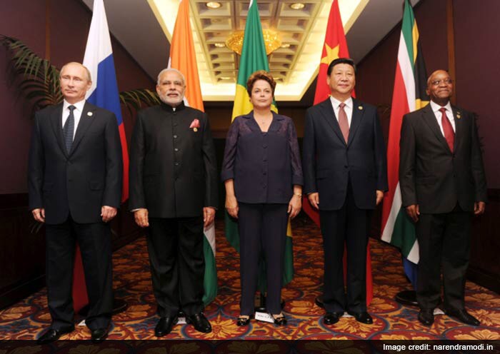 Prime Minister Modi with BRICS leaders on the sidelines of the G20 Summit.