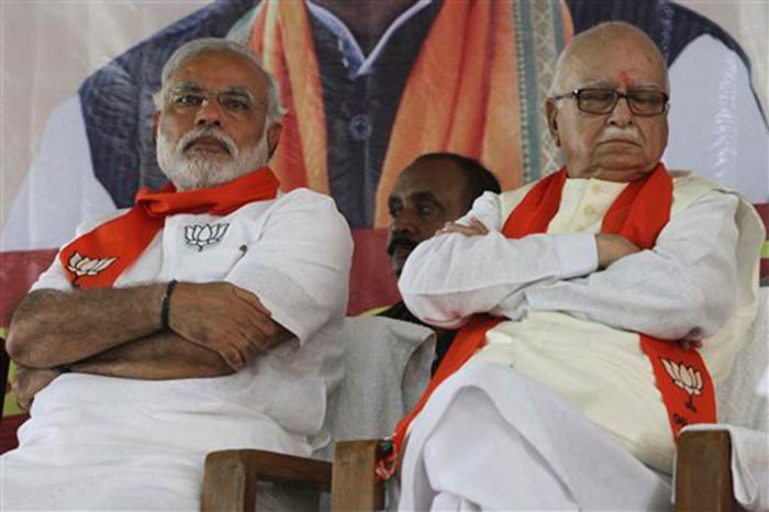 BJP\'s show of unity: accompanied by Narendra Modi, LK Advani files his nomination