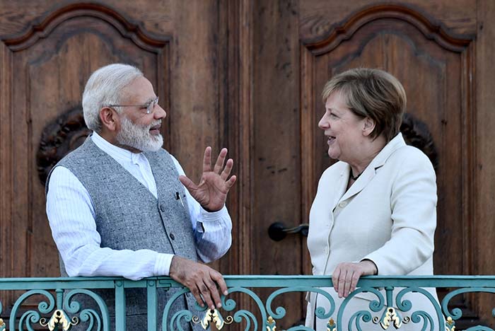 PM Narendra Modi met German Chancellor Angela Merkel during his two-day visit to Germany. This is Prime Minister Modi's second bilateral visit to Germany since 2015.