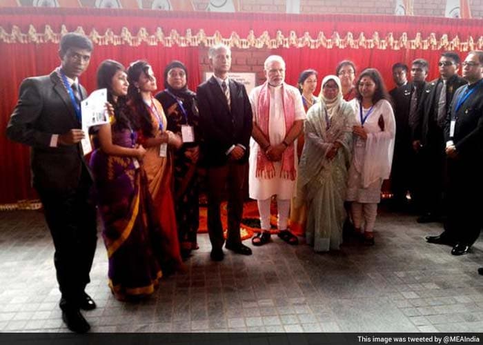 PM Narendra Modi kicked off Grant-in-Aid projects in Dhaka, Bangladesh.