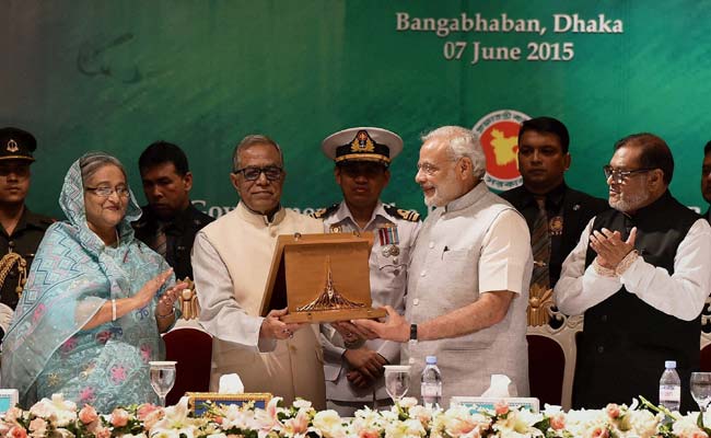 PM Modi received Bangladesh's Award of Liberation War Honour on behalf of former PM Atal Bihari Vajpayee. Calling it an "inspiration for so many people," he said, "This day is a matter of pride for the people of India." (Photo courtesy: Press Trust of India)